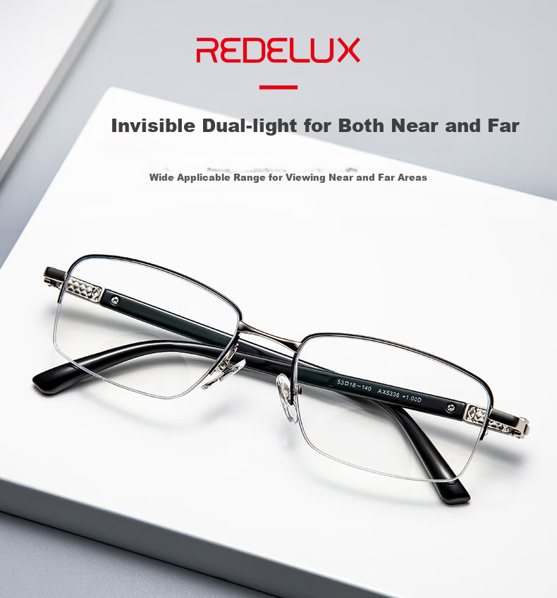 Xiyanghong Bifocal Anti-Blue Light Reading Glasses for Men And Women, Ultra-Light High Definition Presbyopic Glasses AX5336 150 Degrees 2