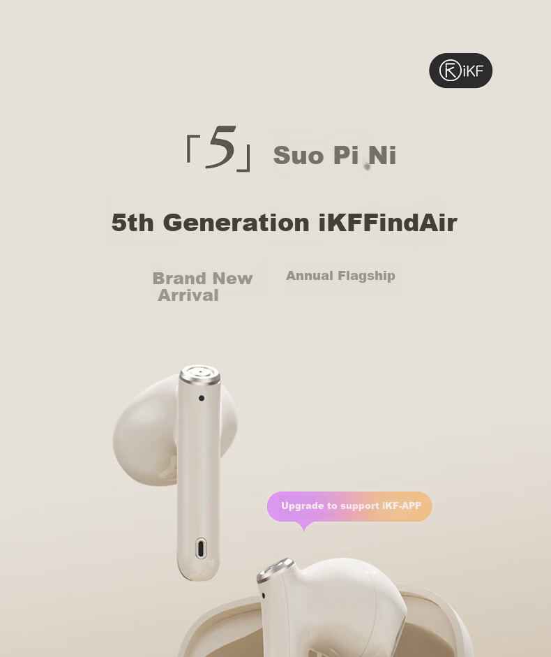 IKF Find Air5 LDAC True Wireless Bluetooth Earbuds Music Sports Semi-In-Ear Gaming Low Latency Dual Host Bluetooth 6.0 Classic White 4