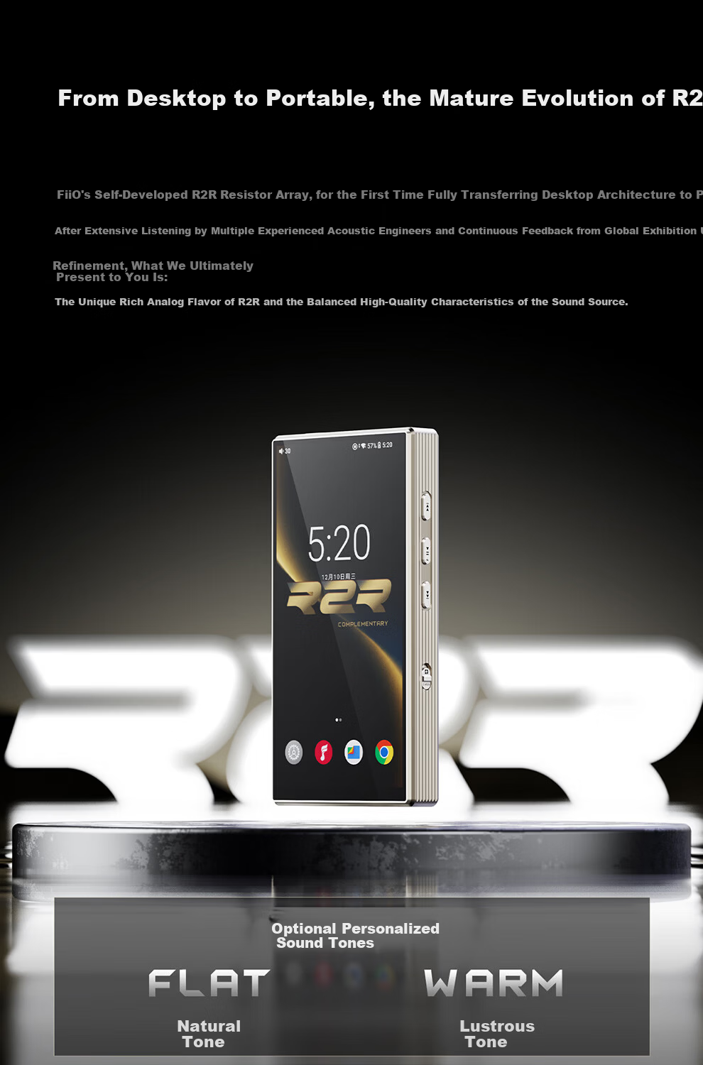 FiiO M33 R2R HiFi Player MP3 Lossless Music Android Portable Bluetooth WiFi Balanced DSD Decoder Player Black (8GB+128GB) 3