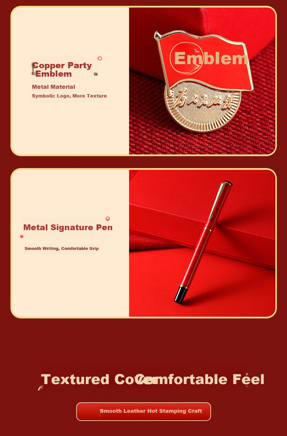 Jiaranheng Seven-Year Party Member Study Notebook Gift Box Set, Political Birthday Souvenir for Party Members, Customizable Veteran Commemorative Gift, Party Building Present 7