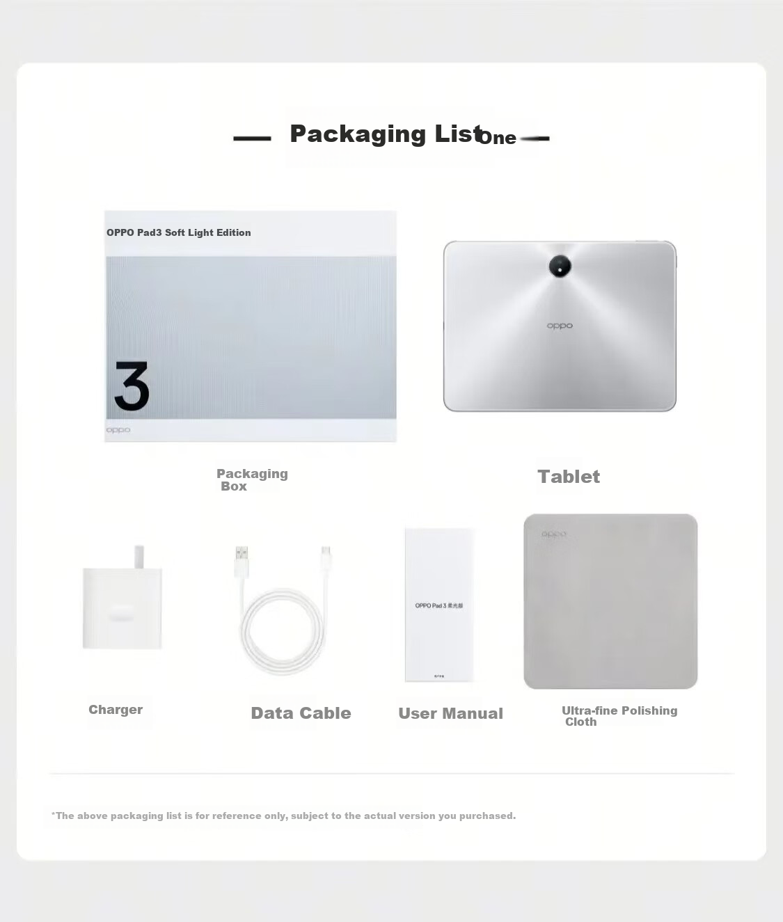 OPPO Pad 3 Soft Light Edition, 256GB, 12GB RAM, Star Track Bright Silver, WIFI Version, OPD2405 [JVMD] 25
