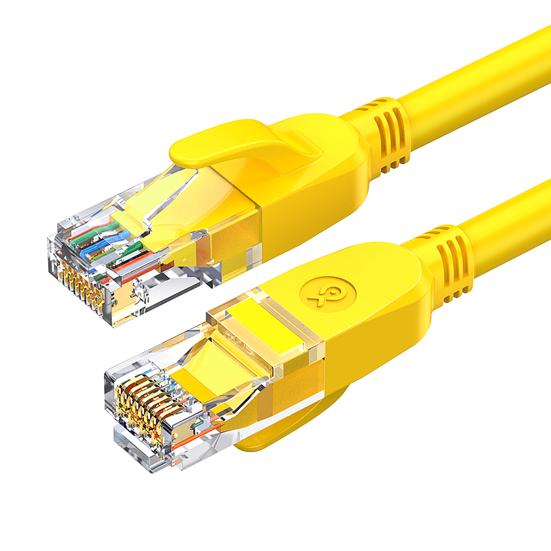 BIAZE Cat6 Ethernet Cable, 10 Meters Yellow, Gigabit High-Speed Broadband Cable, Cat6 Network Engineering Home Computer Monitoring Patch Cord, 8-Core Twisted Pair Finished Cable, WX8