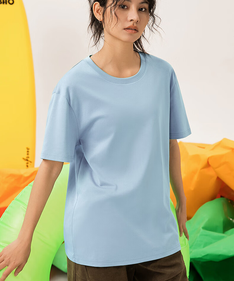Warrior Quick-Dry Short Sleeve Men's Summer New National Style Loose Youth T-Shirt Men's Ice Silk Sports Half Sleeve Light Blue M 24