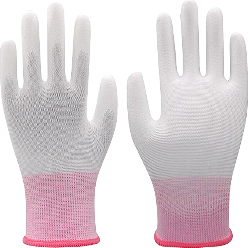 Lugong PU Coated Work Gloves, Nylon Lightweight Breathable Non-Slip Wear-Resistant, Dust-Free Electronics Factory Assembly Construction Site Work Gloves for Men And Women Summer Protective Gloves, 12 Pairs S