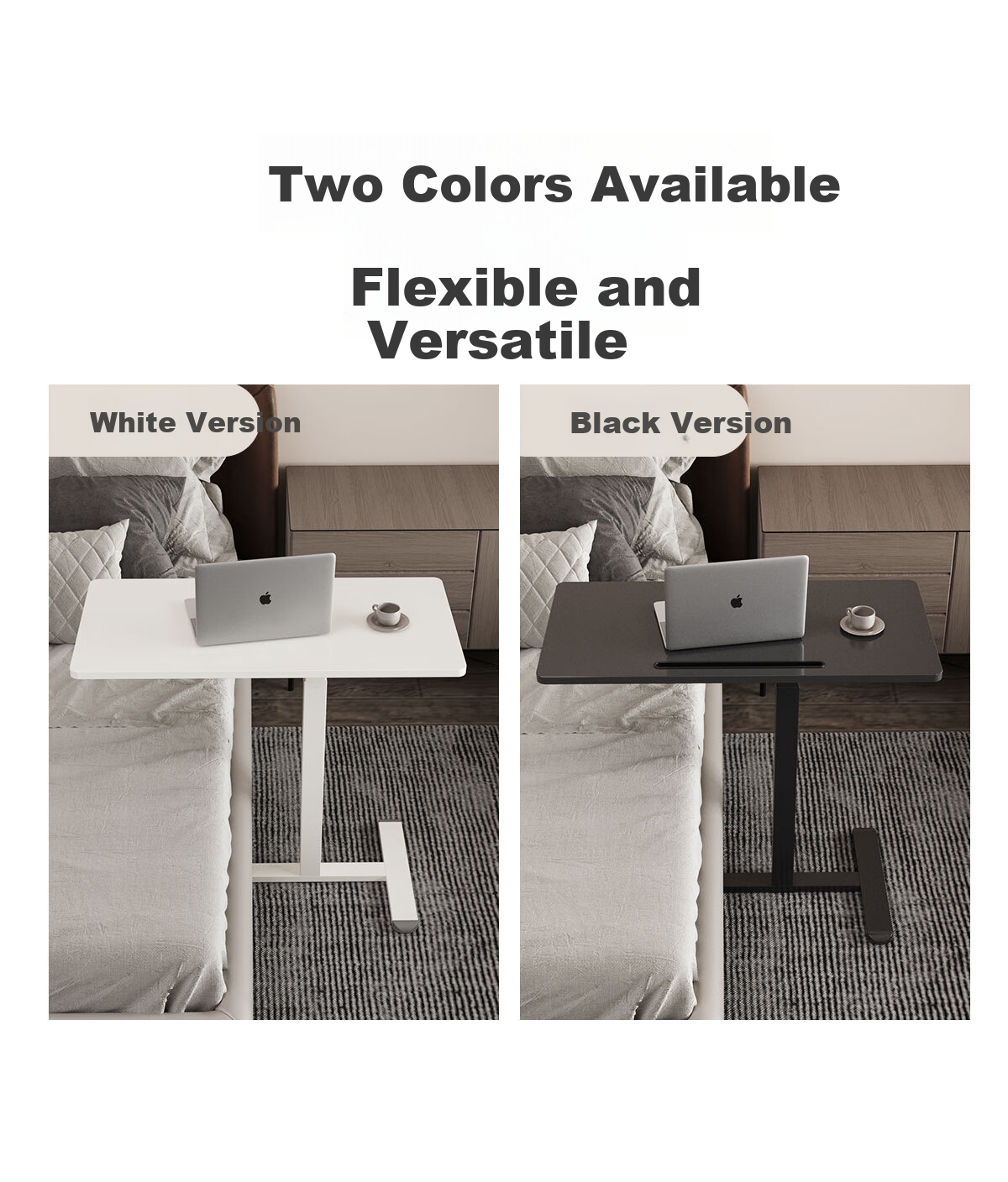 JOYSEEKER Mobile Lifting Bedside Table, Home Office Side Table, Laptop Desk, Bedroom Lazy Table, Study Desk 6