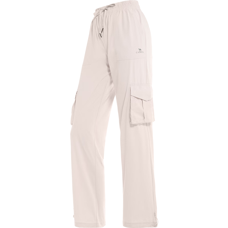 CAMEL Ice Cooling Sun Protection Workwear Women's Casual Outdoor Sports Long Pants Y25BAVLZ006 Off-White XL