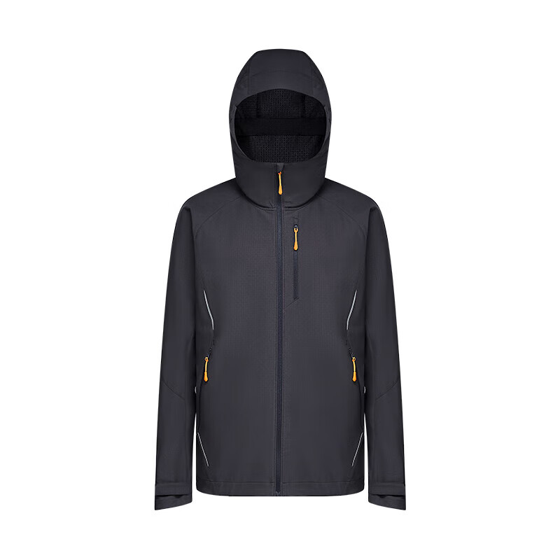 SURPINE Hooded Soft Shell Jacket for Outdoor Sports, Hiking, Mountaineering, Windproof And Water-Resistant Coat, Misty Gray, Size M