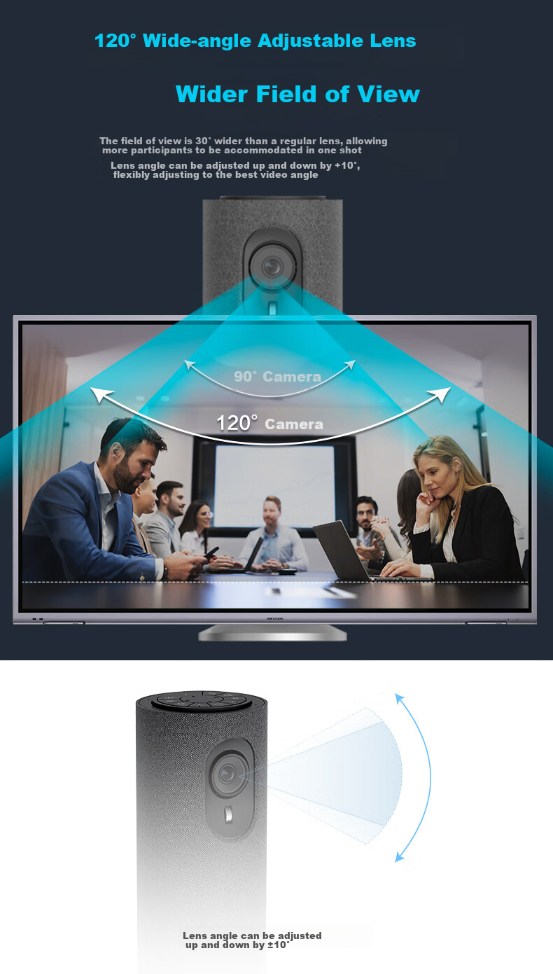 HIKVISION Video Conference Camera All-In 1080P HD Camera with Omnidirectional Microphone, Speaker, Integrated Bluetooth Remote Control for Live Streaming And Remote Work V122 5