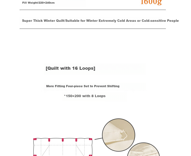 Interlagos Class A 90% White Goose down Comforter, Imported from Japan, Air Conditioning Quilt, 320g, 220*240cm, White 43