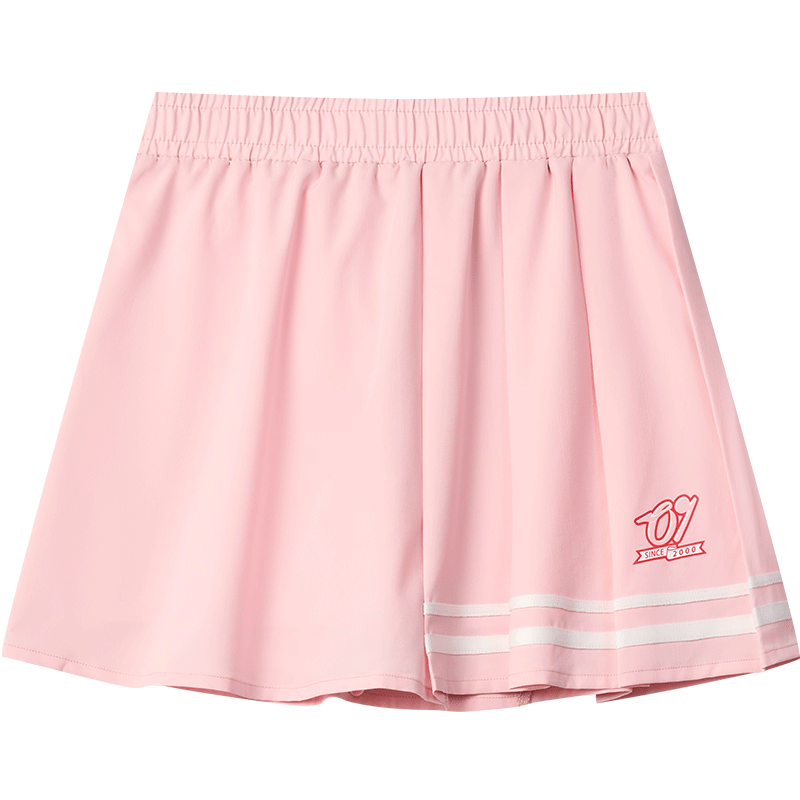 ERKE Girls' Short Skirt, Children's Baseball Skirt, Pleated Skirt for Older And Younger Children, Radiant Pink, Size 110