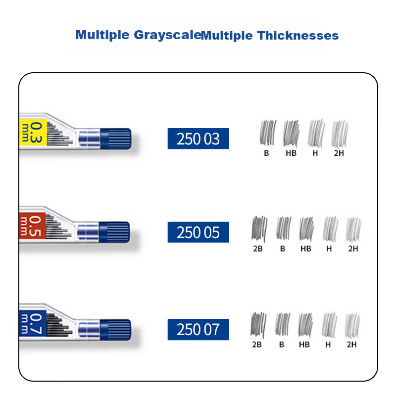 施德楼（STAEDTLER）自动铅笔替芯 B/0.5mm石墨铅芯 学生开学考试必备活动铅芯不易断250-12根/盒