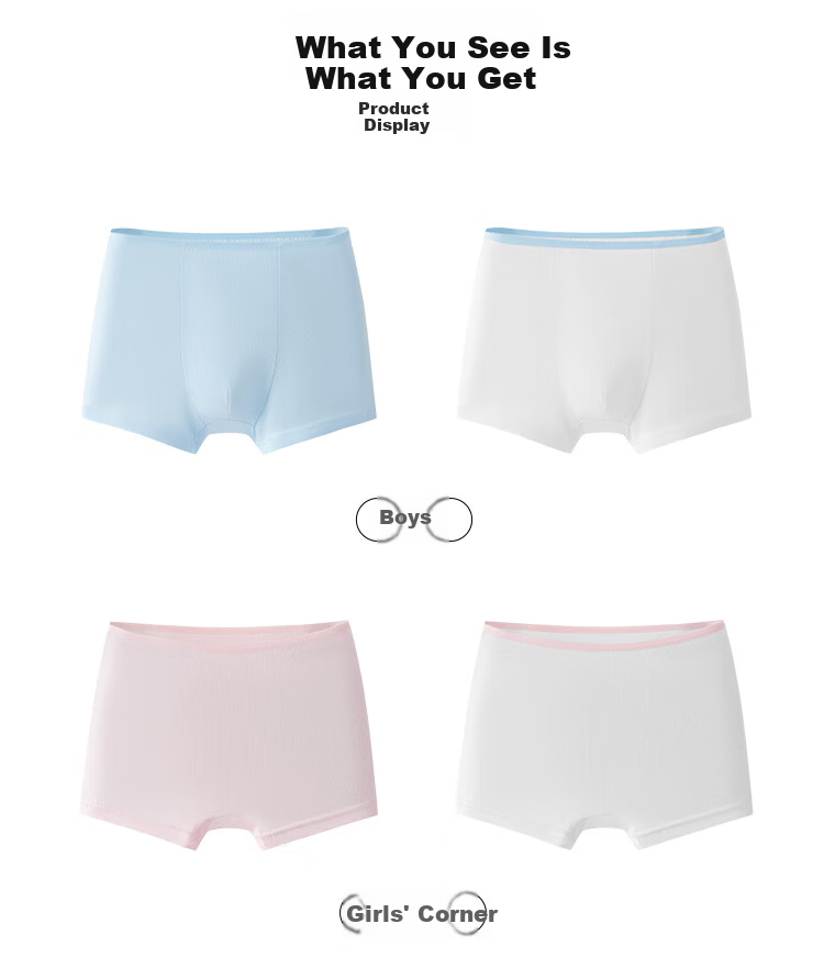 YEEHOO [Ozone Disinfection First Wear, No Wash] Pure Cotton Disposable Children's Underwear, Individually Packaged, Daily Use for Boys And Girls 20