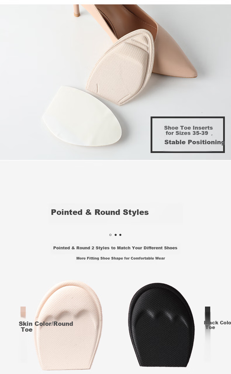 FOOTOPPO Front Palm Pad Half Pad for Women's High Heels And Leather Shoes, Semi-Sized Shoe Insoles, Thickened Shoe Inserts, Foot Pads And Cushions for Shoes That Are Too Big 11