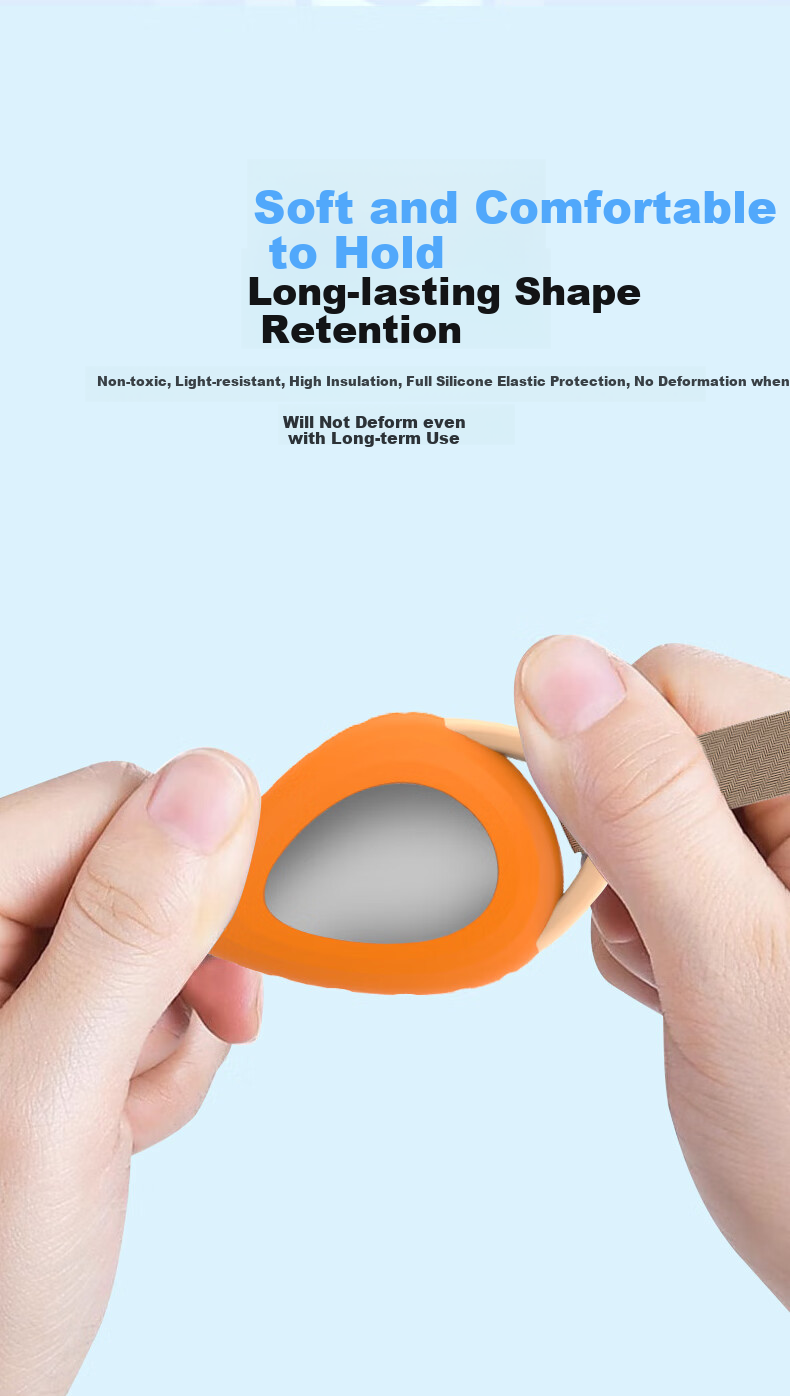 GDGO Upgraded AirTag2 Locator Protective Case, Suitable for Apple Tracker Anti-Loss Device, Silicone Soft Rope Protective Case, Key Case, Children's Backpack Hook, Waterproof Washable Dirt-Resistant Hook 6