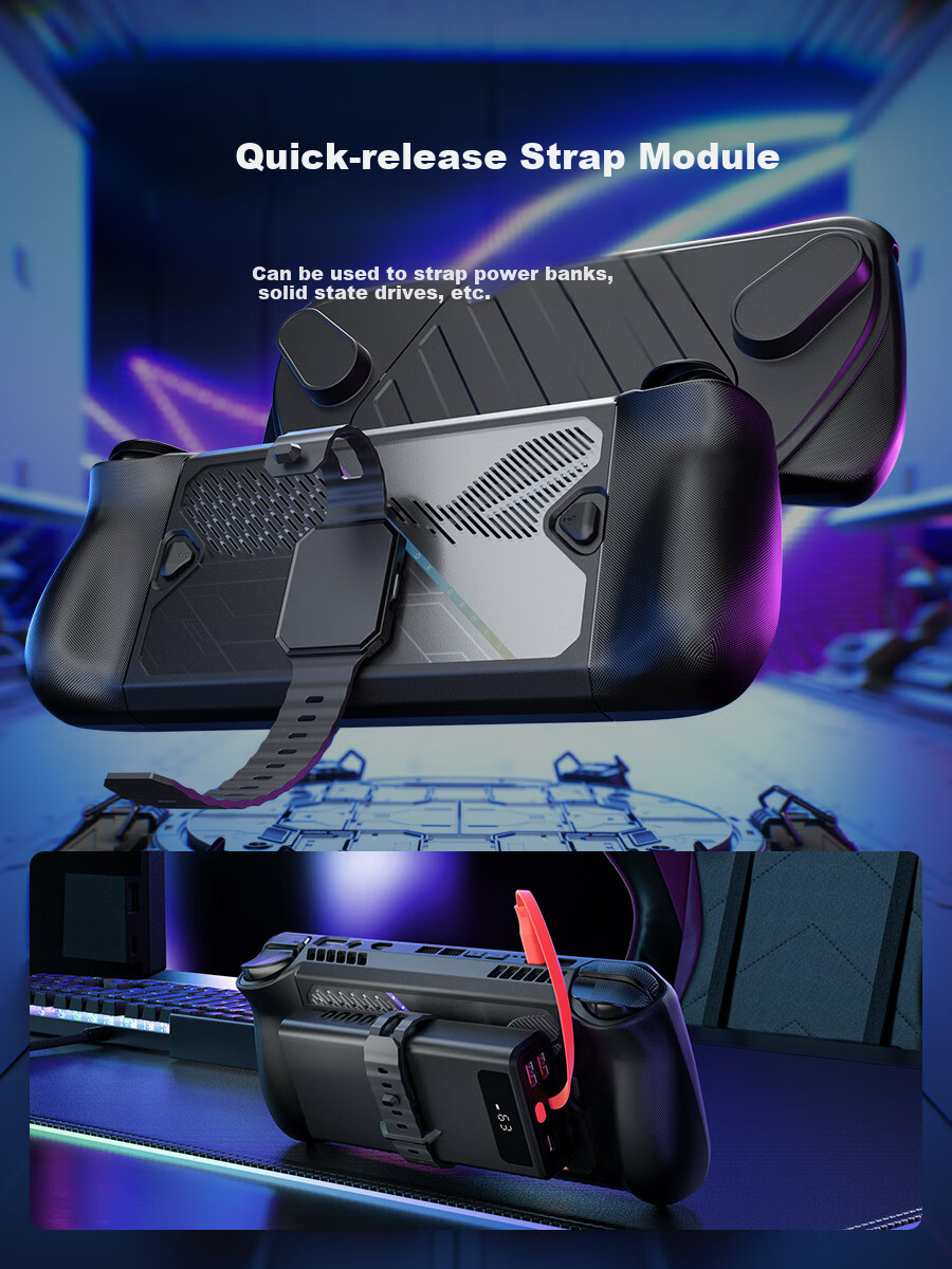 JSAUX JSAUX Rog Laptop Protective Case, Rogally Protective Cover with Stand, Modular Accessories, Detachable Front Cover, Travel Grip Strap 4