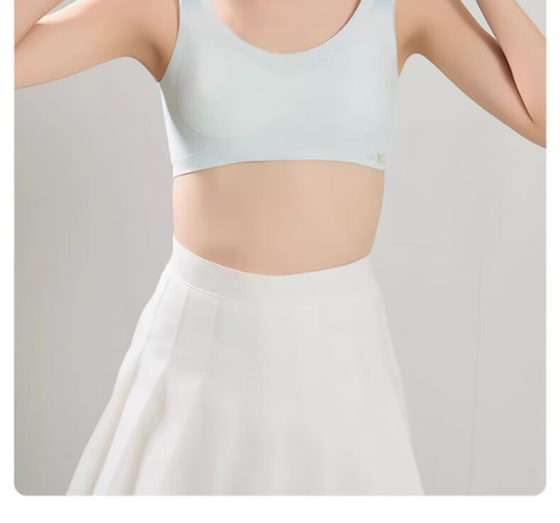 Modaier Girls' Seamless Bra for Puberty, Training Bra for Middle And High School Students, White 9