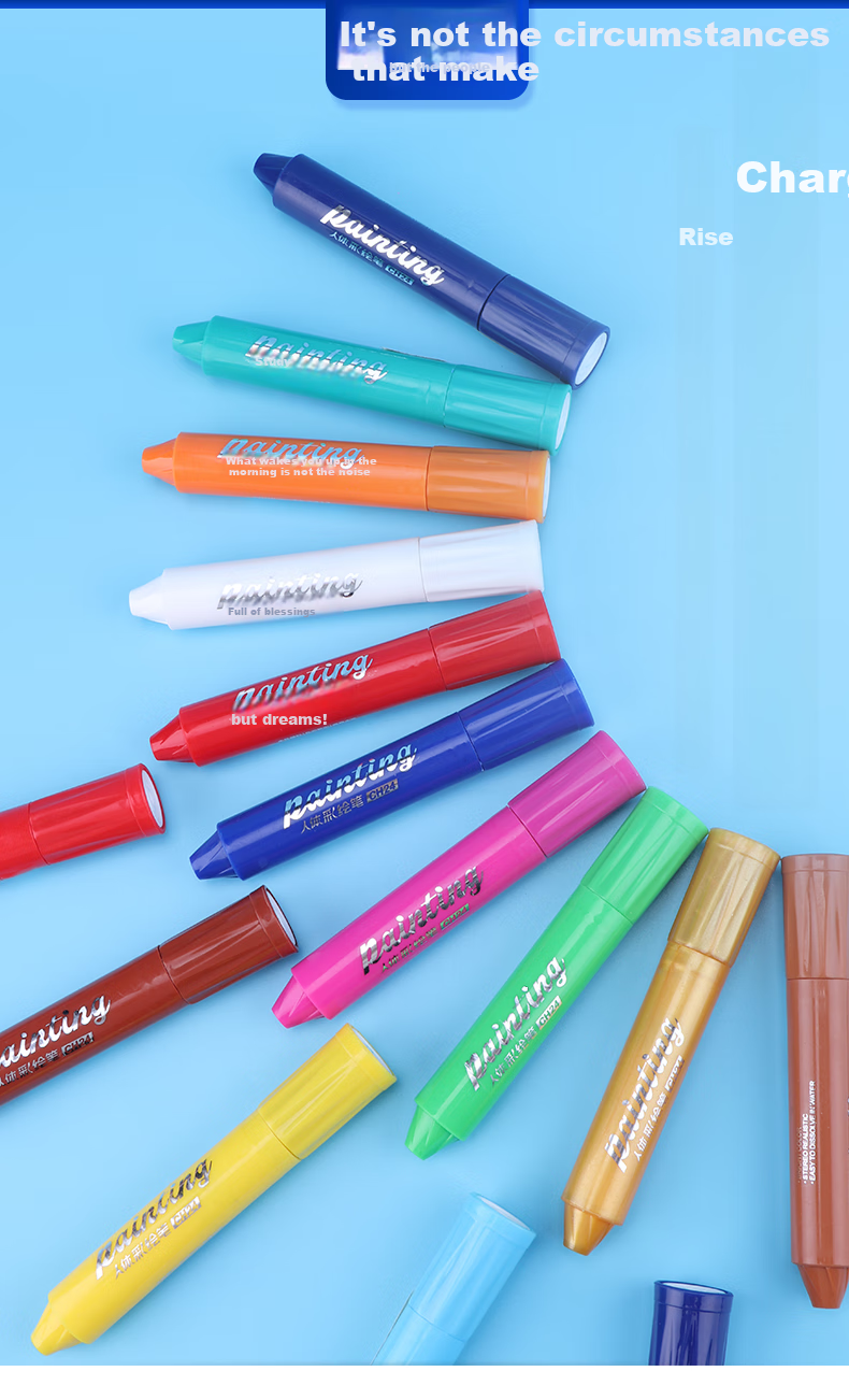 BAOKE CH24 Rotatable Washable Crayons for Children's Makeup And Art, 24 Colors Educational Drawing Tools 1