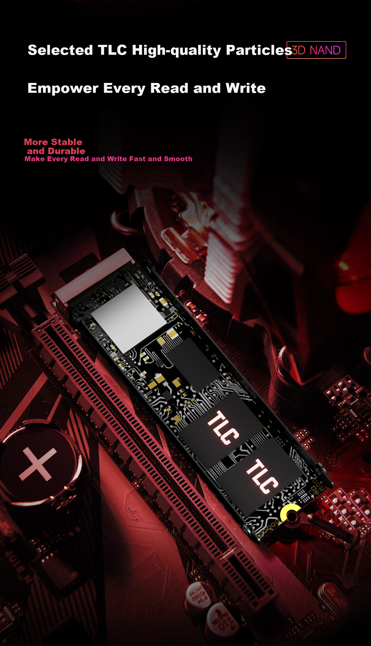 FANXIANG 1TB SSD Solid State Drive, M.2 Interface NVMe Protocol PCIe4.0 TLC NAND TLC RGB Colorful Lighting Effects, Read Speed 7400MB/s, Computer Upgrade S790R 5