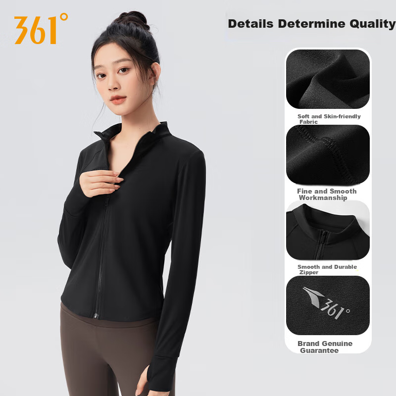 361° Women's Sports Jacket for Spring And Autumn, Running Fitness Wear with High-End Yoga Outfit, Long-Sleeve Athletic Top Coat