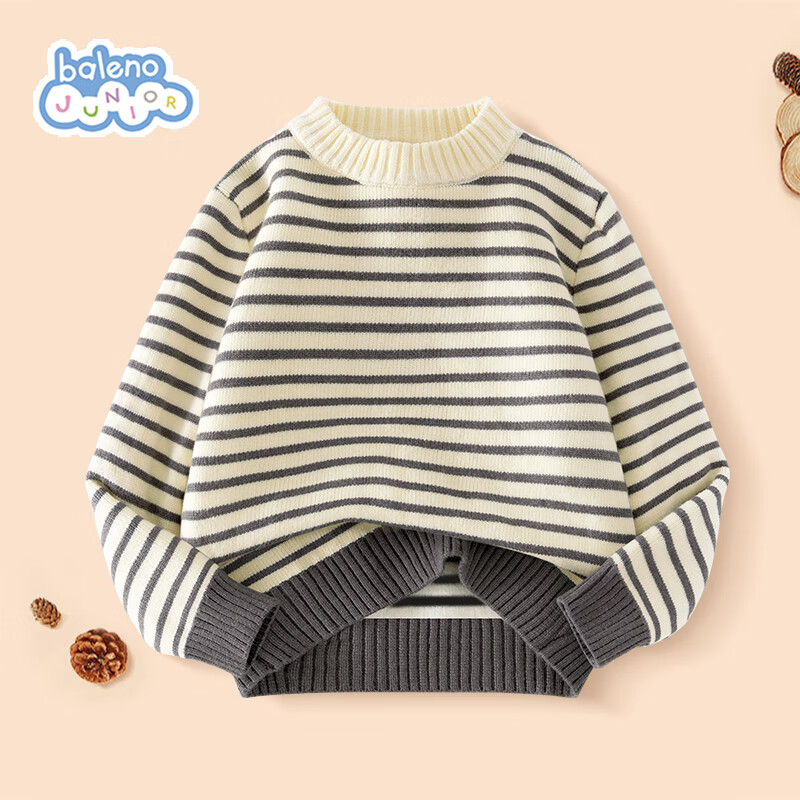 Baleno Kids Knitted Sweater Autumn Winter Korean Style Striped Top Boys Girls Warm Innerwear Woolen Shirt