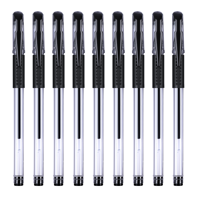 Jiaranheng 50 Black Gel Pens 0.5mm Bullet Tip Water-Based Signature Pens for Office, Business Meetings And Exams. Large Capacity Refill for Student Exams