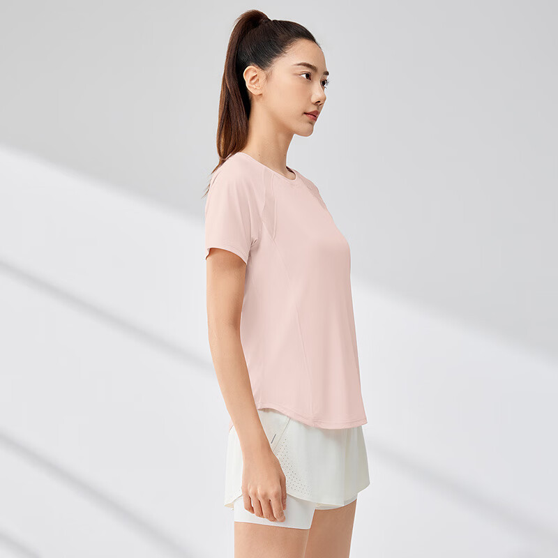 361° Women's Short-Sleeve Summer Clothing, New Cool-Feeling T-Shirt, Sun Protection Shirt, Ice Silk Sports Running Top, 662524116-7