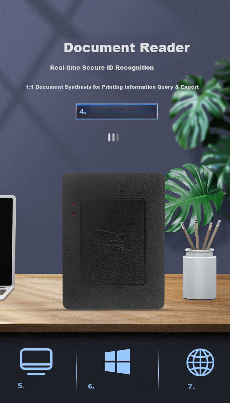 TIART TY100UB Network Version, Resident Identity Reader, Real-Name Authentication, Second-Generation ID Card Reader Recognition Device, Identity Card Reader, Construction Site Hotel Registratio 1