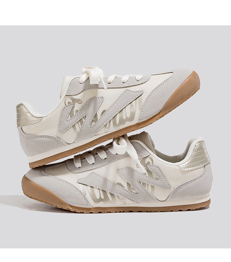Huili Official Women's Shoes, Dexun Shoes for Women, New Trendy Footwear for Spring 2026, Beige Gray, Size 38 13