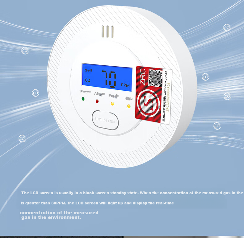 PGST Carbon Monoxide Alarm, CO Detector, Coal Boiler Charcoal Warning Device, Gas Leak Detection Alarm 6