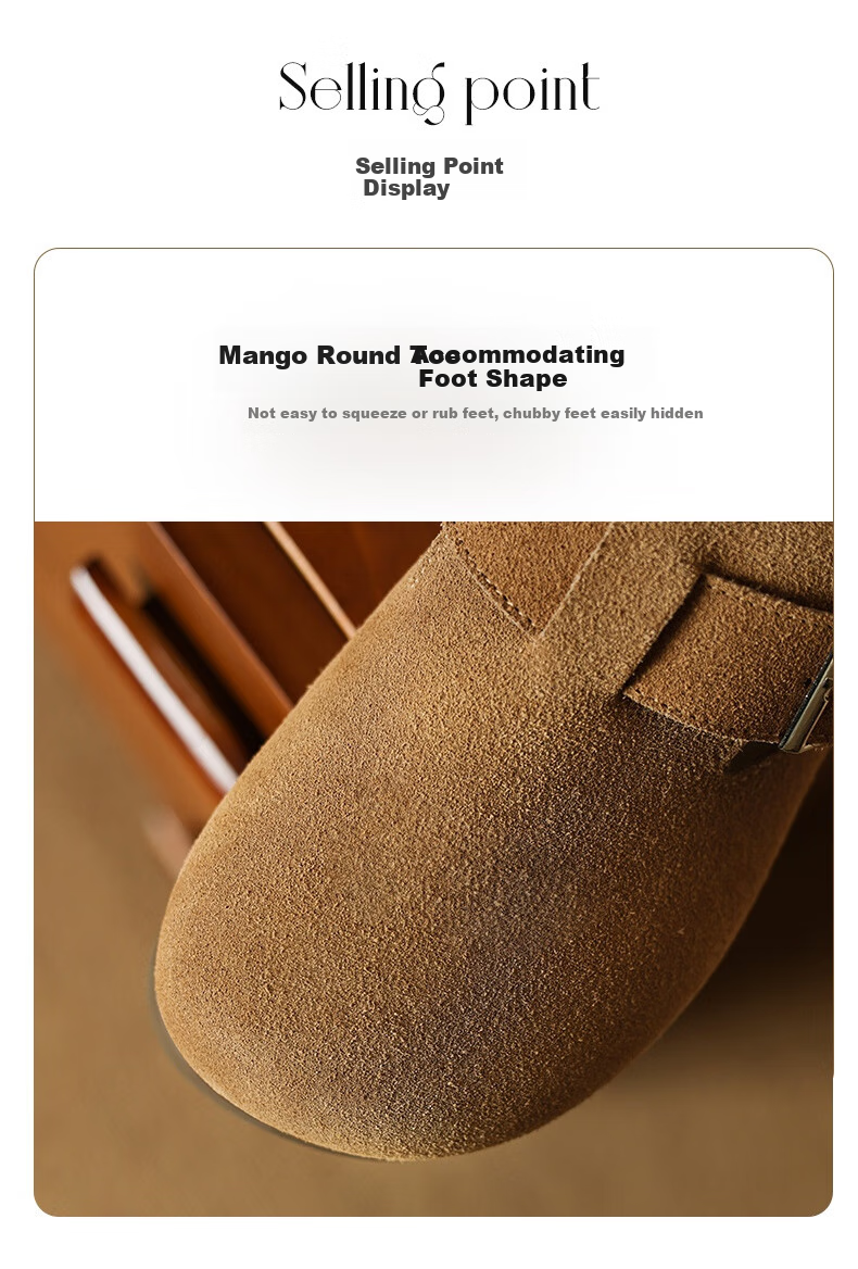 ZHR Bokeng Women's Shoes, 2026 New Style, Genuine Leather, Commuter Women's Shoes, Casual Versatile Flats, AB55 Camel Color, Size 38 5