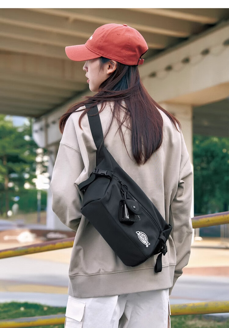 Dickies Men's Large Capacity Crossbody Bag Student Shoulder Bag Multi-Compartment Versatile Commuter Outdoor Casual Travel Sling Bag 5