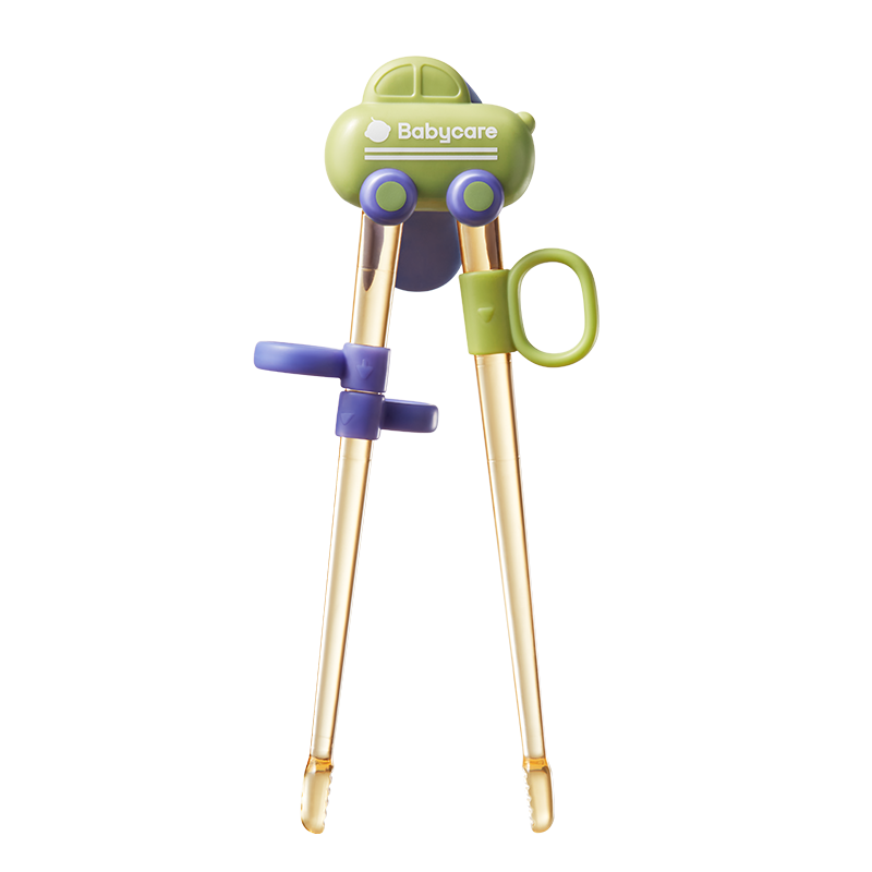 Babycare Children's Chopsticks Training Chopsticks with Automatic Rebound, Baby Chopsticks, Tiger Mouth Training Chopsticks, Learning PPSU Tipuqi Gree