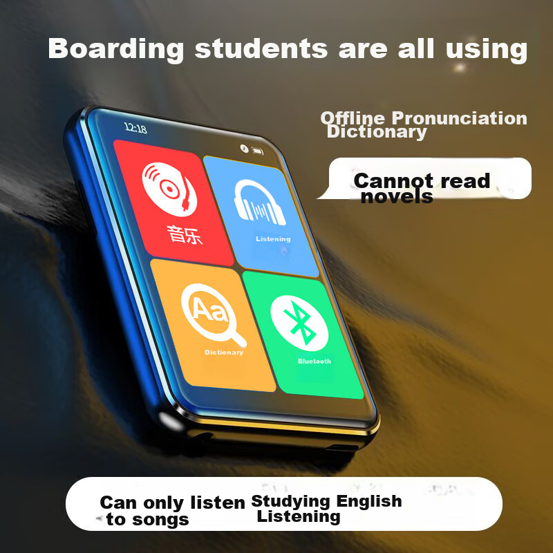 BENJIE (X1) 8GB Bluetooth MP3 Player, English Listening Portable Player, Learning Machine MP4 Student Version P3, Elementary School Middle School High School Student-Specific MP5 Learning Device