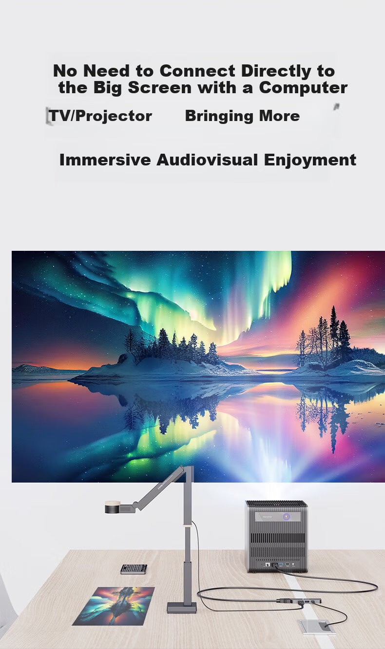 CZUR Video Display Stand, High-Definition Camera, 12 Million Pixels, FancyS Dedicated HDMI Expansion Dock, Direct Connection to All-In Teaching Projector, Calligraphy And Painting Teaching Live Streaming 7