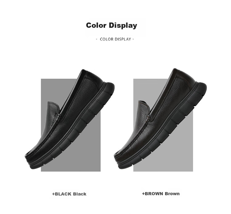 Goldlion Men's Shoes, Men's Leather Shoes, Fashionable Business Casual Shoes, Comfortable Loafers, 55923018401A-Black Size 39 1
