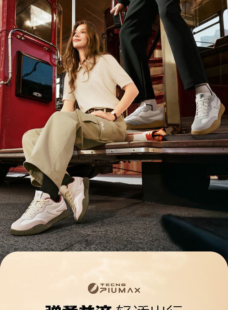 FILA Official Yang Mi Same Style Women's Shoes, PENGUIN Retro Sneakers, Penguin Shoes, Training Shoes, Casual Shoes 10