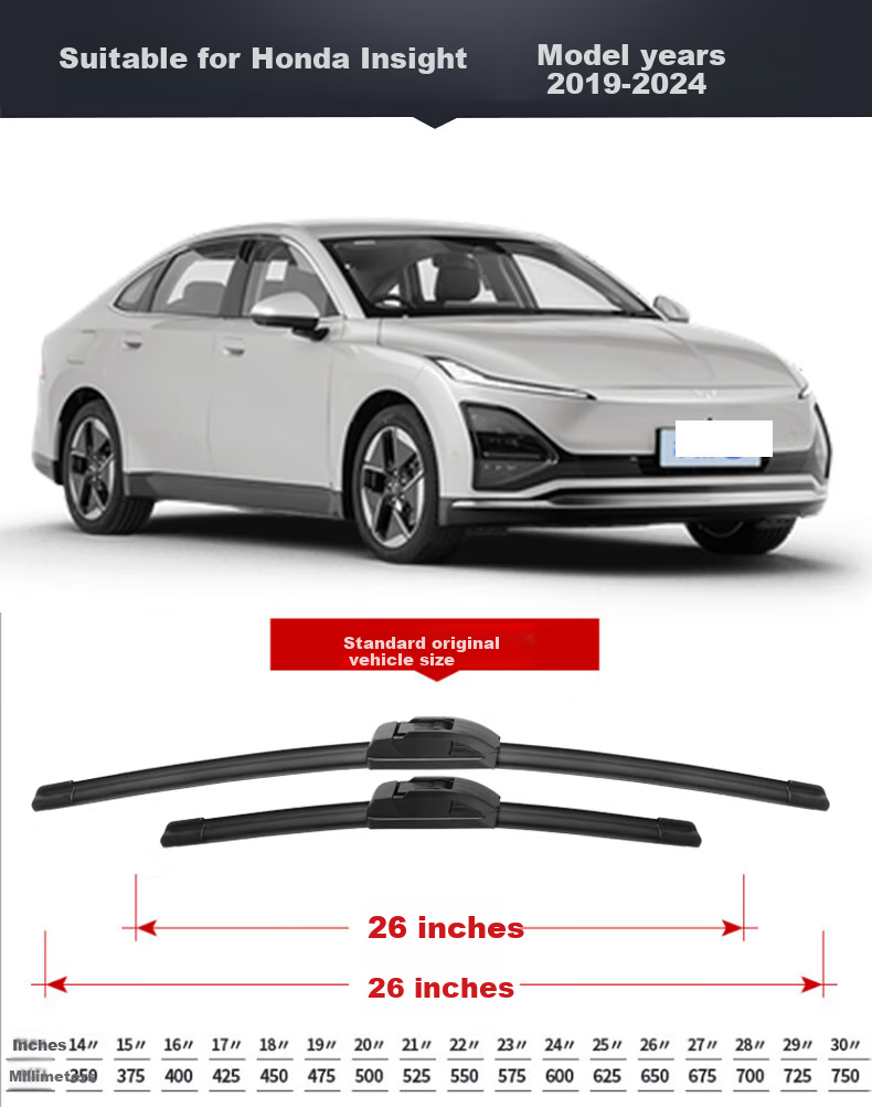 Meisim Honda Inspire Windshield Wiper Blades for 2019-2022 Models, Boneless Design, Specially Designed for Inspire 3