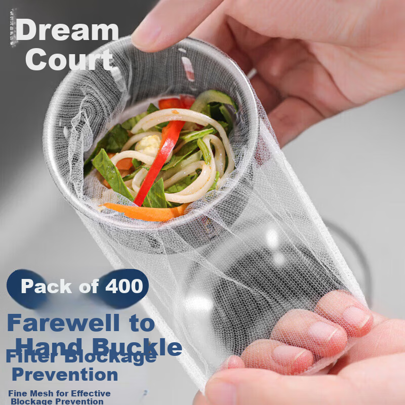 MENGTING Disposable Sink Strainer [400 Pieces], Drain Filter for Sink, Dishwashing Basin, And Laundry Tub