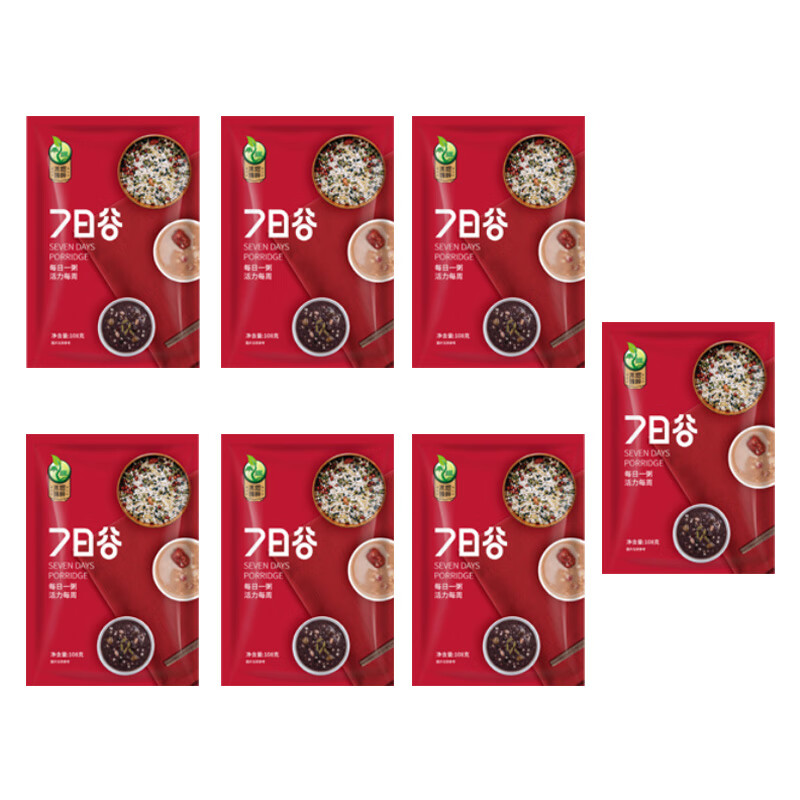 禾煜7日谷杂粮粥料 1.512斤八宝粥紫米红豆红枣粥七日不重样杂粮粥