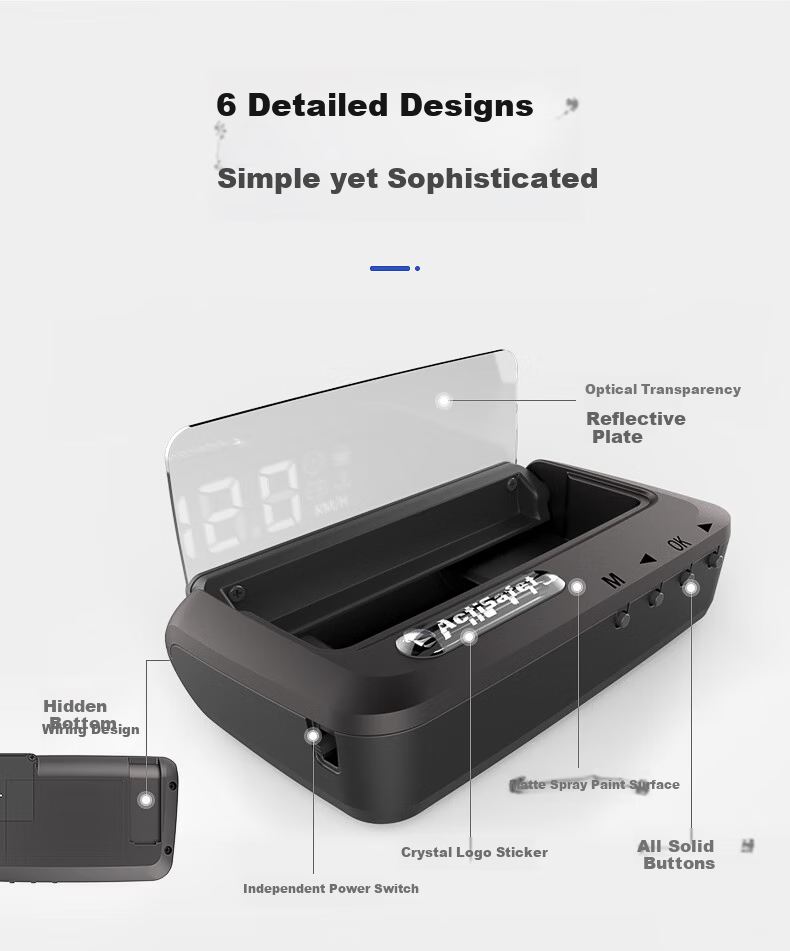 Zianpingxian (ActiSafety) H80 Universal Car HUD Second Generation Multi-Function OBD Speed Display 8