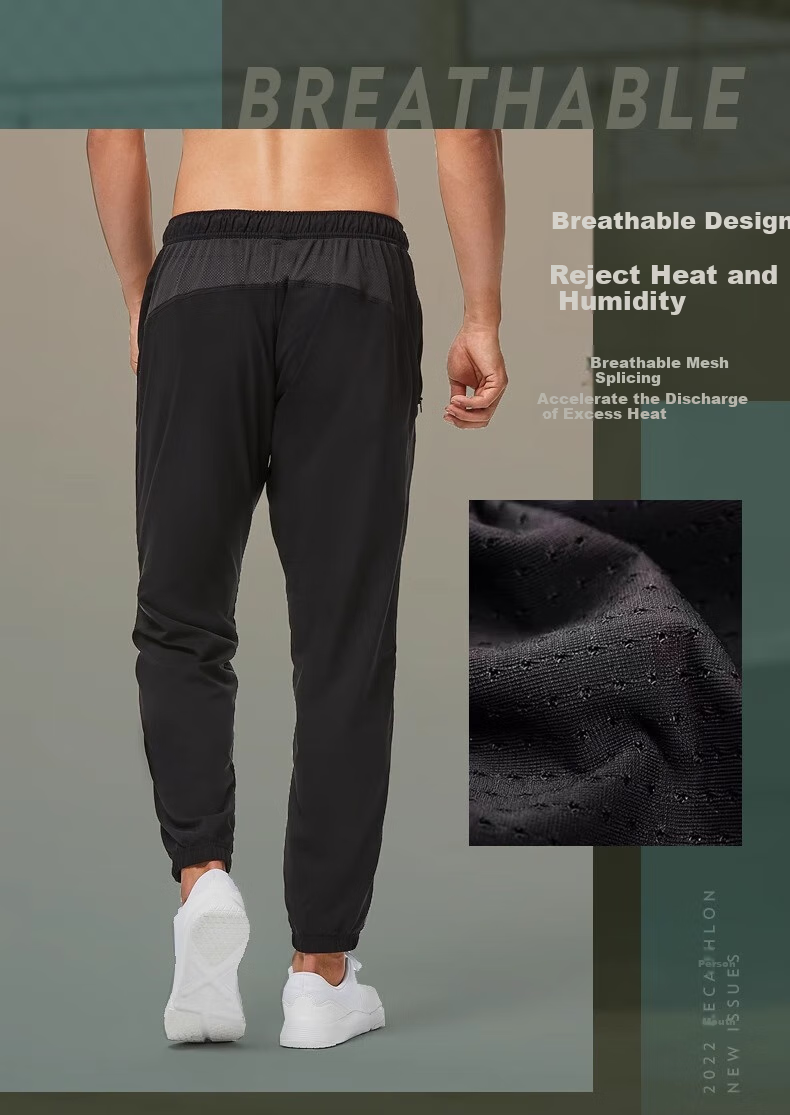 DECATHLON Men's Sports Pants, Quick-Dry Long Pants, Tapered Leg Pants, Breathable Lightweight Athletic Pants-2954977 5