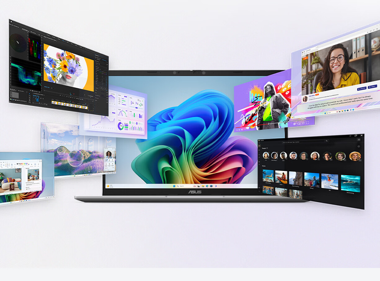 ASUS Wuwei 14 AI Edition 2025 X1407, 14-Inch Colorful Eye-Protection Long Battery Life AI Thin And Light Office Laptop (Snapdragon X, 16GB RAM, 512GB Storage) 7