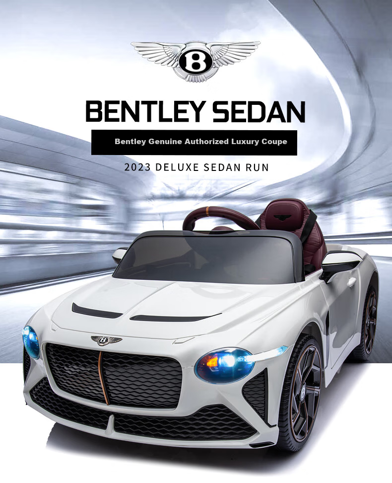 BeRica Children's Electric Car, Four-Wheel Vehicle, Authorized by Bentley, Remote Control, Toy Car for Boys And Girls, Rideable, Baby Gift 1