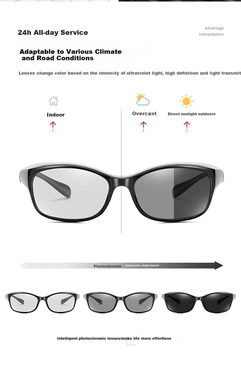 Boshide Goggles, Cycling Windproof Sand Dust Eye Glasses, Anti-Pollen Photochromic Goggles, Anti-Splash for Men And Women, Copper Mold Black 5