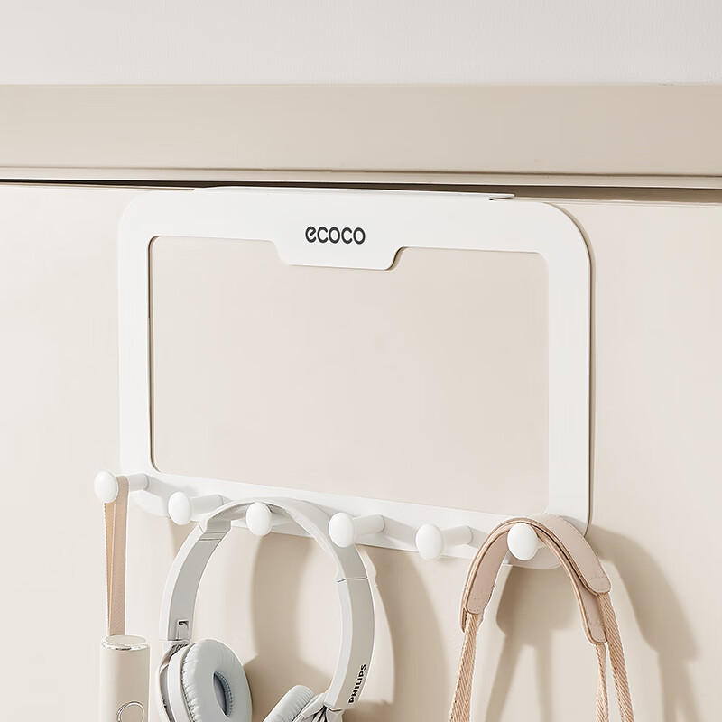 Крючки для двери Ecoco, без сверления, прочные клейкие крючки, вешалка для полотенец без следов, крючки для одежды для спальни и ванной комнаты, крючки за дверью