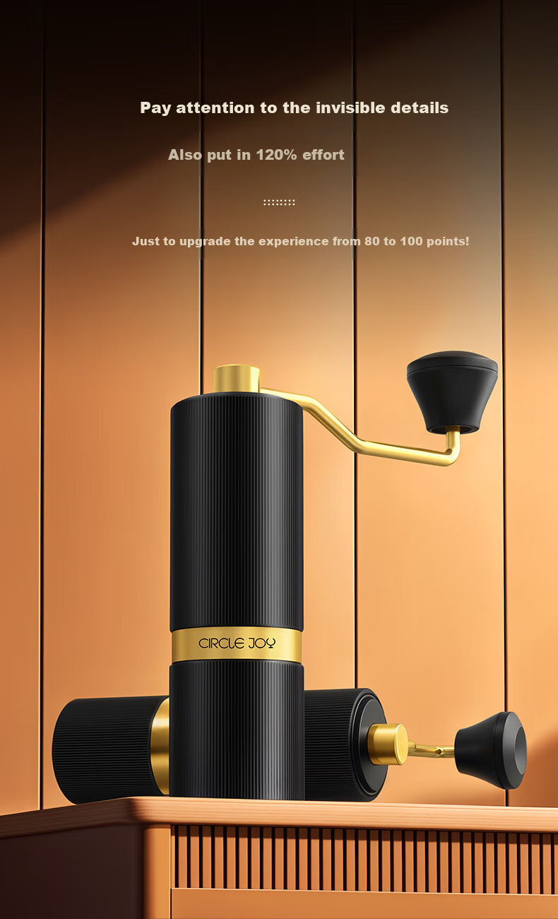 Circle Joy Hand-Crank Coffee Grinder, Manual Coffee Grinder, Home Portable Mini Coffee Machine, Powder Grinder 5