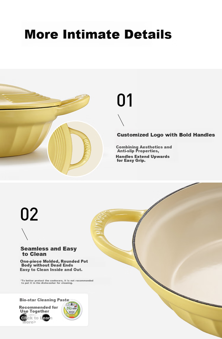 Buydeem Enamel Cast Iron Pot, Stew Pot, Braising Pot, Baking Pot, Seafood Pot, White Enamel, 28cm, Flowing Gold, Purple 8