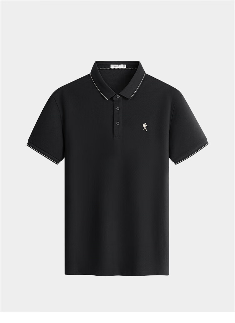 DANCING WOLVES [7A Antibacterial 2A Anti-Mite] Summer Cool Non-Shrinking Collar Men's Short-Sleeve POLO 701 Khaki XL(180) 5