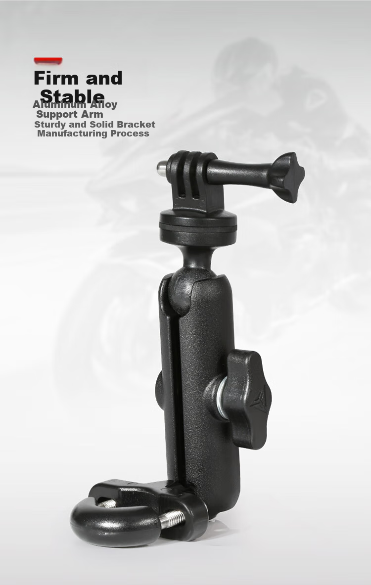 MOTOWOLF Motorcycle Dash Cam Bracket, Motorcycle Travel Riding Sports Camera Live Streaming Gimbal Mount, Modification Accessories 9