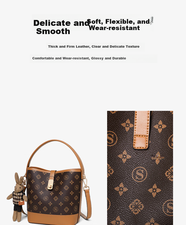 Aiqinghai Handbag, Women's Shoulder Crossbody Bag, Tote Water Bucket Bag, Luxury Brand, Birthday And Mother's Day Gift, Practical Present for Mom 6